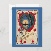 ボーティングバイムーンライトバレンタインヴィンテージ シーズンポストカード (正面/裏面)