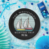 ボーティンセーリングカスタムファミリーサマーバケーション ペーパープレート (パーティー)