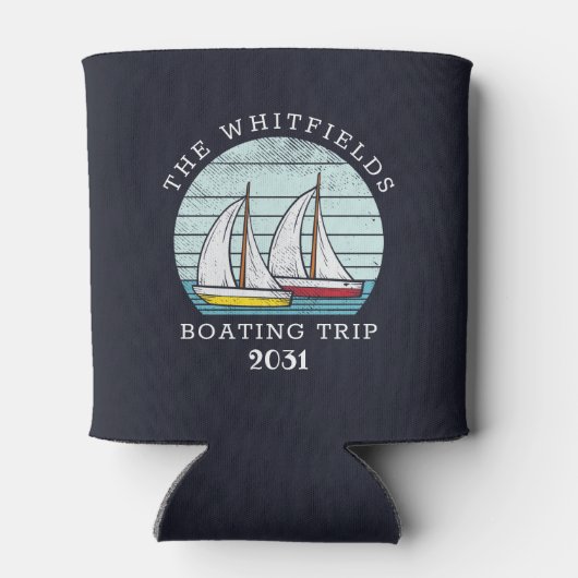 ボーティンセーリングレースカスタムファミリーサマーバケーション 缶クーラー (裏面)