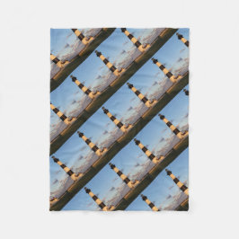 ボーディの夕日と満月 フリースブランケット