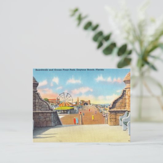 ボーディングウォーク海フロントパーク、デイトナビーチ、フロリダ ポストカード (スタンド正面)
