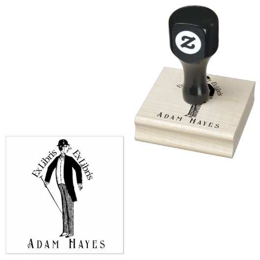 ボーディングスクール先生キャラクターラインアート ラバースタンプ (押印)