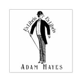 ボーディングスクール先生キャラクターラインアート ラバースタンプ (インプリント)