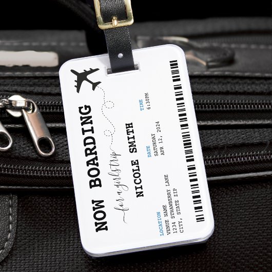ボーディングパスガールズトリップファミリーバケーション ラゲッジタグ