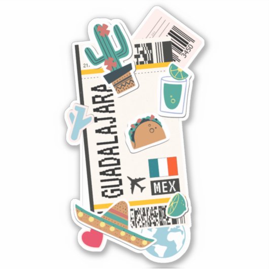 ボーディングパスグアダラハラメキシコ シール (正面)