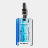 ボーディングパスシー海シーン ラゲッジタグ (正面縦)