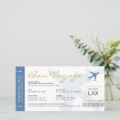ボーディングパスチケットボンボヤージュパーティの招待状 (スタンド正面)