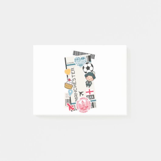 ボーディングパスマンチェスターイングランド ポストイット (正面)