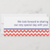 ボーディングパスリネン結婚式招待状コーラルシファー 招待状 (裏面)