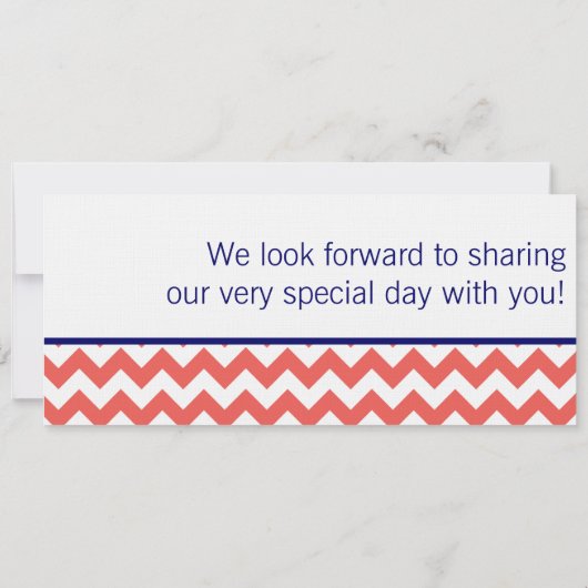 ボーディングパスリネン結婚式招待状コーラルシファー 招待状 (裏面)