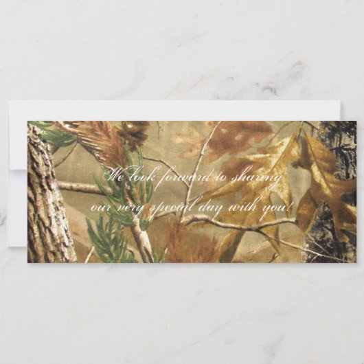 ボーディングパスリネン結婚式招待状ハンターズカム 招待状 (裏面)