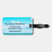 ボーディングパス海スカイシーンブルー ラゲッジタグ (裏面横)