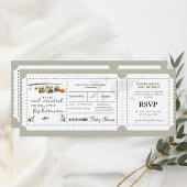 ボーディングパス漁師ボーイトラベル赤ちゃんシャワー 招待状