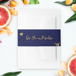 ボーディングパス結婚式招待状ベリーバンド 招待状ベリーバンド