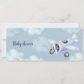 ボーディングパス トラベル ジェンダー ニュートラル ベビーシャワー 招待状 (裏面)