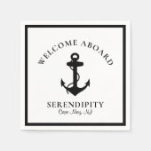 ボートいかりウェルカムクアボード スタンダードカクテルナプキン (正面)