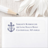 ボートいかりシー航海の海セーラーパーソナライズされた ラベル (インサイチュ)