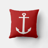 ボートいかりホワイトオンレッド クッション (裏面)