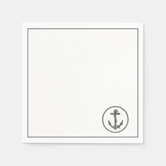 ボートいかり スタンダードカクテルナプキン (正面)