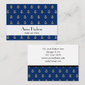 ボートいかり、船舶いかり、ボートキャプテン、船長 名刺 (正面/裏面)