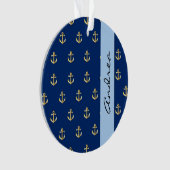 ボートいかり、船舶いかり、海いかり、あなたの名前 オーナメント (正面)