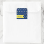 ボートいかり、船舶いかり、海いかり、あなたの名前 スクエアシール (バッグ)