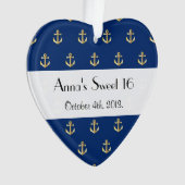 ボートいかり、船舶いかり、海いかり、甘い16 オーナメント (正面)