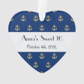 ボートいかり、船舶いかり、海いかり、甘い16 オーナメント (裏面)