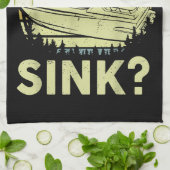 ボートおもしろいが、私たちは男性の女性モーターボートをシンクした キッチンタオル (折り畳み)