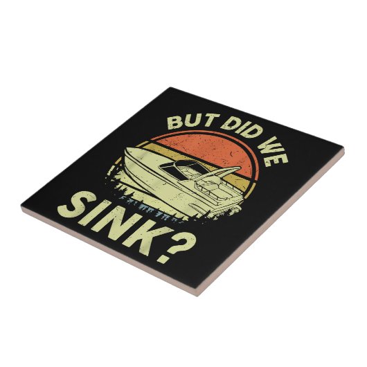 ボートおもしろいが、私たちは男性の女性モーターボートをシンクした タイル (側面)