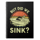 ボートおもしろいが、私たちは男性の女性モーターボートをシンクした ノートブック (正面)
