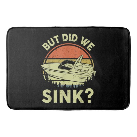 ボートおもしろいが、私たちは男性の女性モーターボートをシンクした バスマット (正面)