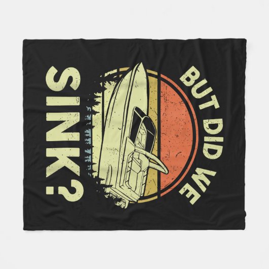 ボートおもしろいが、私たちは男性の女性モーターボートをシンクした フリースブランケット (正面(横))