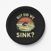 ボートおもしろいが、私たちは男性の女性モーターボートをシンクした ペーパープレート (正面)