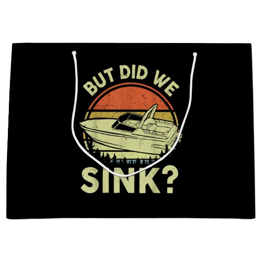 ボートおもしろいが、私たちは男性の女性モーターボートをシンクした ラージペーパーバッグ (正面)