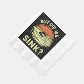 ボートおもしろいが、私たちは男性の女性モーターボートをシンクした 縁ありランチョンナプキン (角)