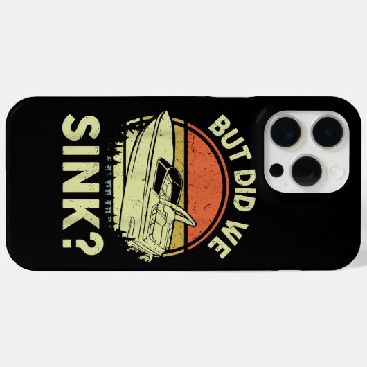 ボートおもしろいが、私たちは男性の女性モーターボートをシンクした Case-Mate iPhoneケース (裏面 (横))