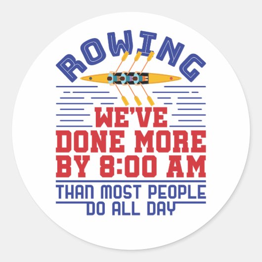 ボートおもしろいでクルー・チームを増やす ラウンドシール (正面)