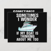 ボートおもしろいアート女子男性へボート水上船ボー シーズンカード (正面/裏面)