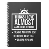 ボートおもしろいオーナーのユーモアボート船長 ノートブック (正面)