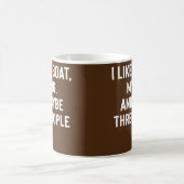 ボートおもしろいギフト女子男性へボート コーヒーマグカップ (中央)