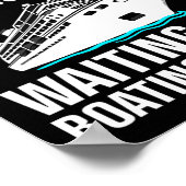 ボートおもしろいデザイン女子男性へボーターボートロフ ポスター (角)