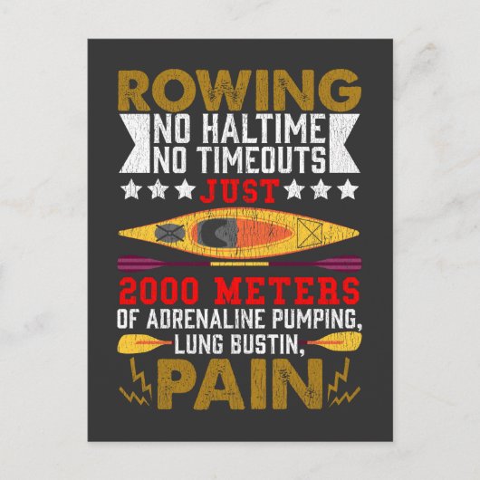 ボートおもしろいホビーローワーユーモークカヤック ポストカード (正面)