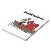 ボートおもしろいマンガを揺らすドナルド・トランプ ノートパッド (回転)