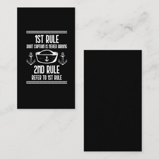 ボートおもしろい船長のユーモアセーリング中毒の夫 名刺 (正面/裏面)