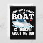 ボートおもしろい船長セーリングユーモア ポストカード (正面/裏面)