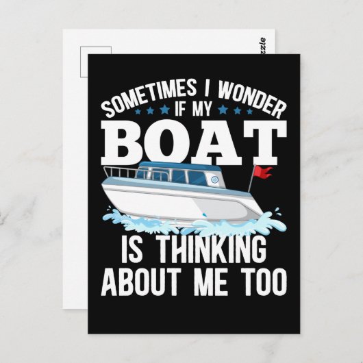 ボートおもしろい船長セーリングユーモア ポストカード (正面/裏面)