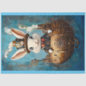 ボートおもしろいG2Rデコページの可愛いスチームパンクウサギ 薄葉紙 (正面)