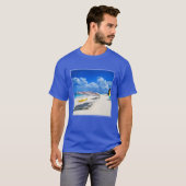 ボートおよびビーチチェア Tシャツ (正面フル)