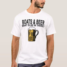 ボートおよびビールおもしろいなT-Shirt.png Tシャツ
